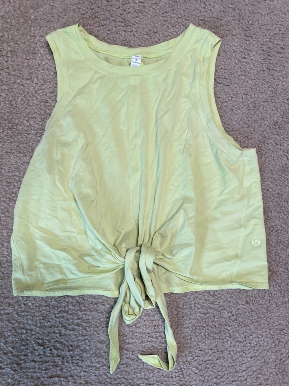 lululemon athletica Women's Light Green Tie-Front Tank Top